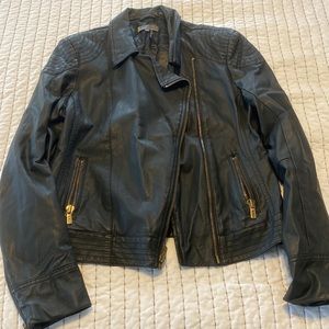 Black leather jacket